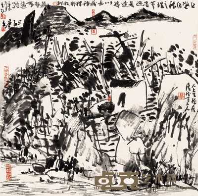 曾宓 山水清音 镜心 70×68cm